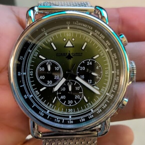 CHASE DURER Stainless Steel Flight Commander CDW-0150 44MM - Picture 1 of 10